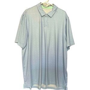 Vineyard Vines Performance Polo Shirt XL Blue Pattern Polyester/Spandex